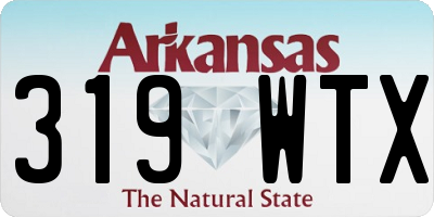 AR license plate 319WTX