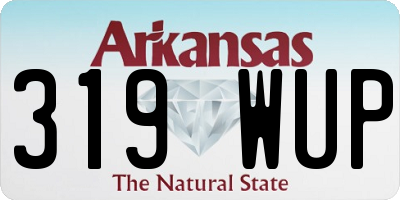 AR license plate 319WUP