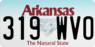AR license plate 319WVO
