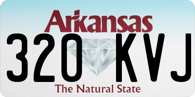AR license plate 320KVJ