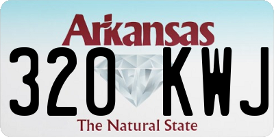 AR license plate 320KWJ
