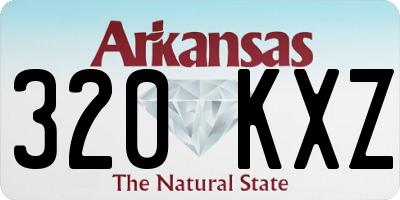 AR license plate 320KXZ