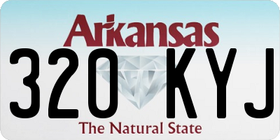 AR license plate 320KYJ