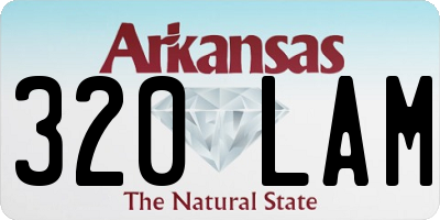 AR license plate 320LAM