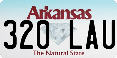AR license plate 320LAU