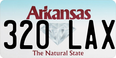 AR license plate 320LAX