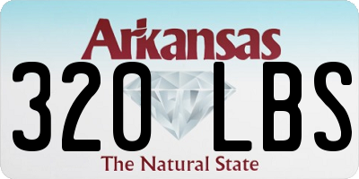 AR license plate 320LBS
