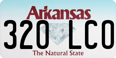 AR license plate 320LCO