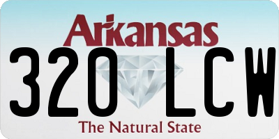 AR license plate 320LCW