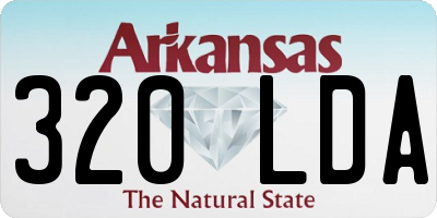 AR license plate 320LDA