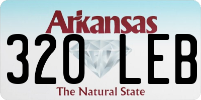 AR license plate 320LEB