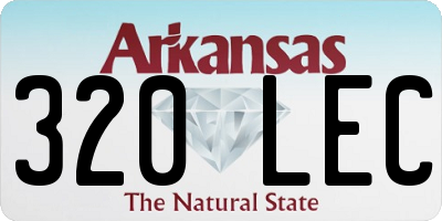 AR license plate 320LEC