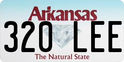 AR license plate 320LEE