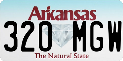 AR license plate 320MGW