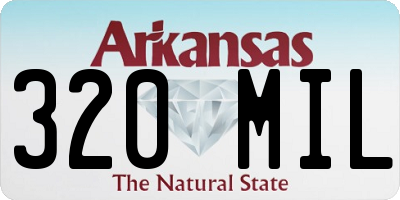 AR license plate 320MIL