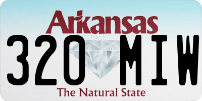 AR license plate 320MIW