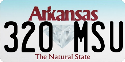 AR license plate 320MSU