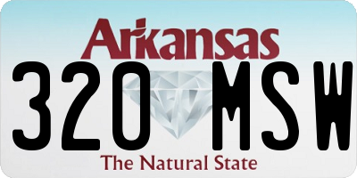 AR license plate 320MSW