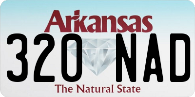 AR license plate 320NAD