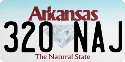 AR license plate 320NAJ