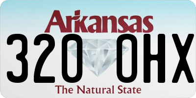 AR license plate 320OHX