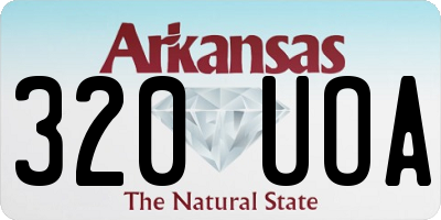 AR license plate 320UOA