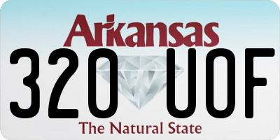 AR license plate 320UOF