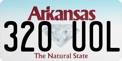 AR license plate 320UOL