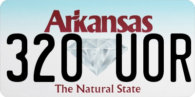 AR license plate 320UOR