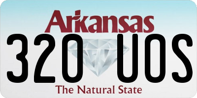 AR license plate 320UOS