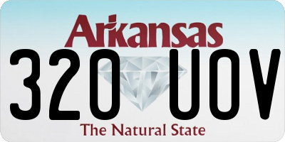AR license plate 320UOV