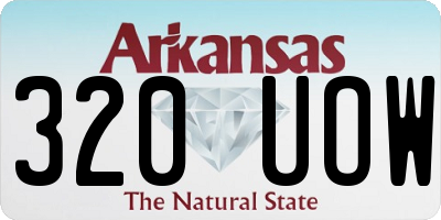 AR license plate 320UOW