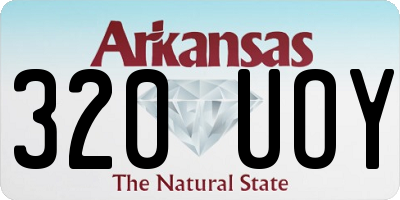 AR license plate 320UOY