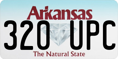 AR license plate 320UPC