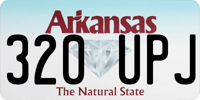 AR license plate 320UPJ