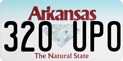 AR license plate 320UPO