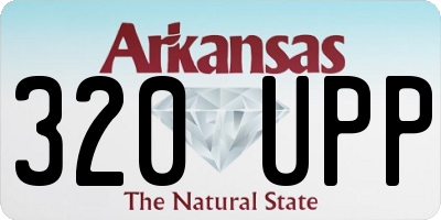 AR license plate 320UPP