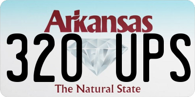 AR license plate 320UPS