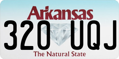 AR license plate 320UQJ