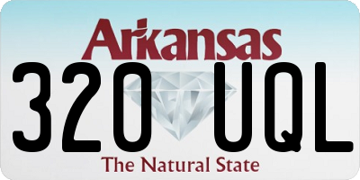 AR license plate 320UQL