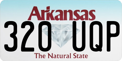 AR license plate 320UQP