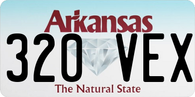 AR license plate 320VEX