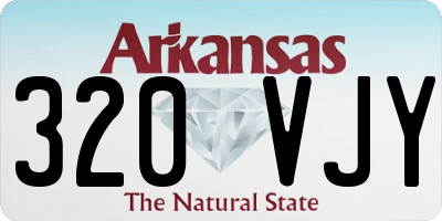 AR license plate 320VJY