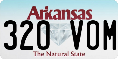 AR license plate 320VOM