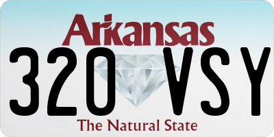 AR license plate 320VSY