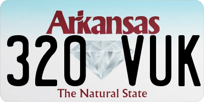 AR license plate 320VUK