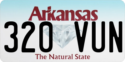 AR license plate 320VUN