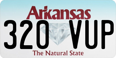 AR license plate 320VUP