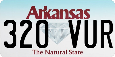 AR license plate 320VUR