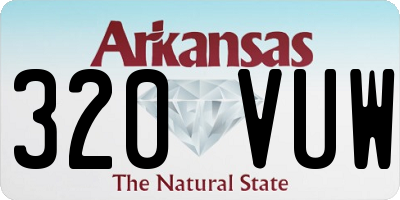 AR license plate 320VUW